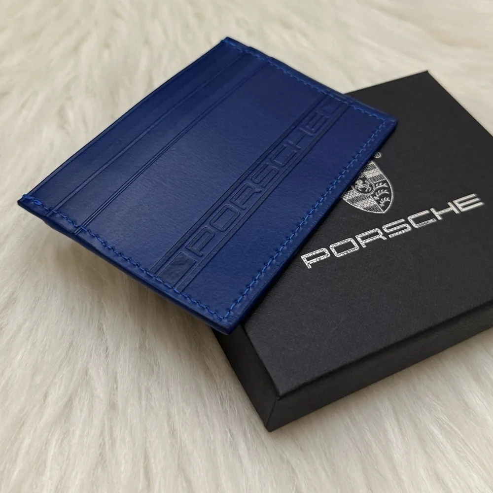 BORLINO - BLUE LEATHER PORSCHE CARDHOLDER WALLET